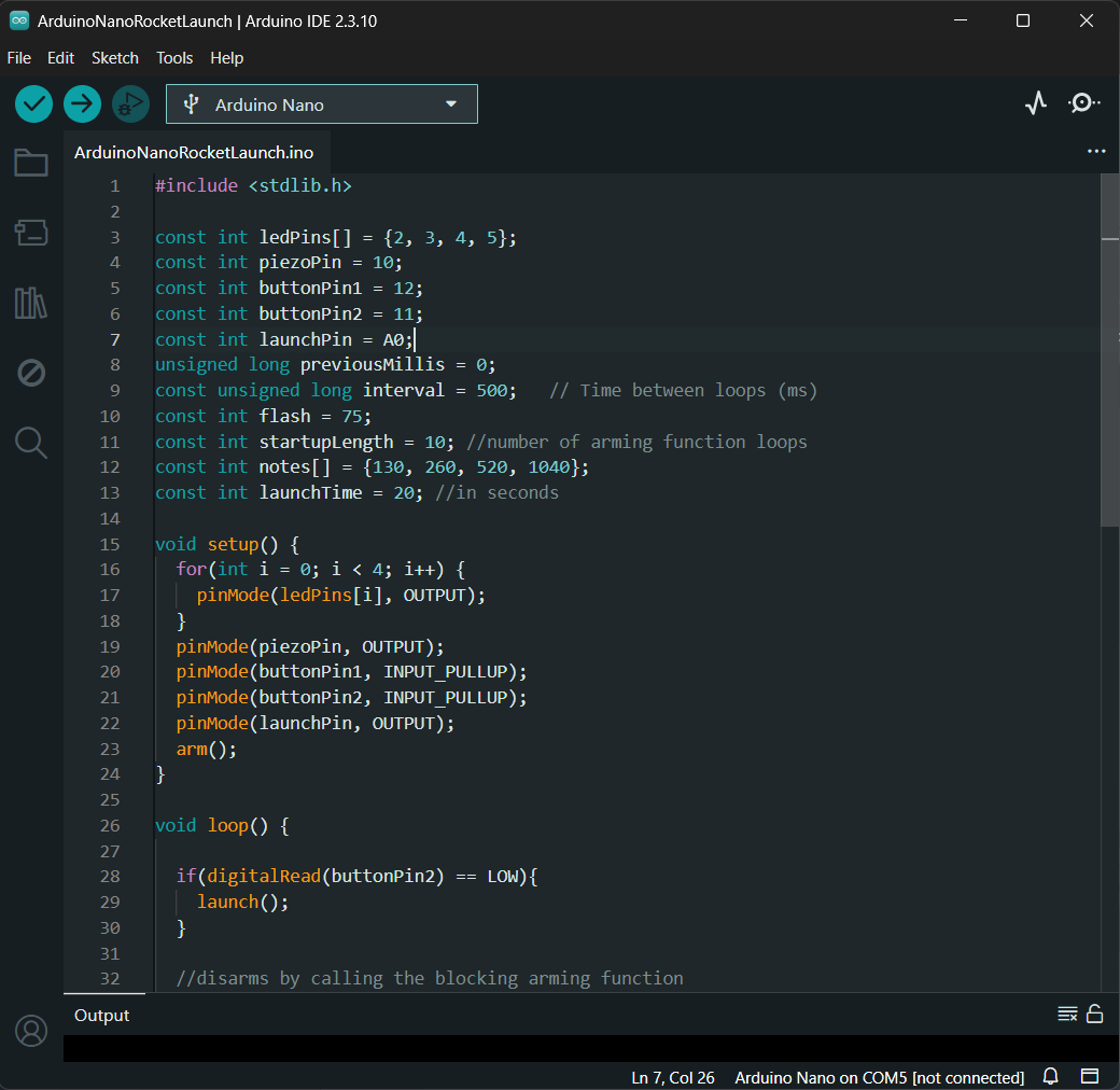Arduino display code